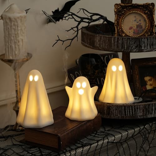 3 Pack Ceramic Halloween Tiered Tray Decor X48679