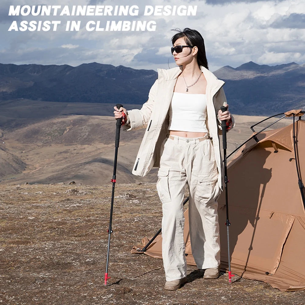 Telescopic Trekking Poles Lightweight Aluminum Alloy A560