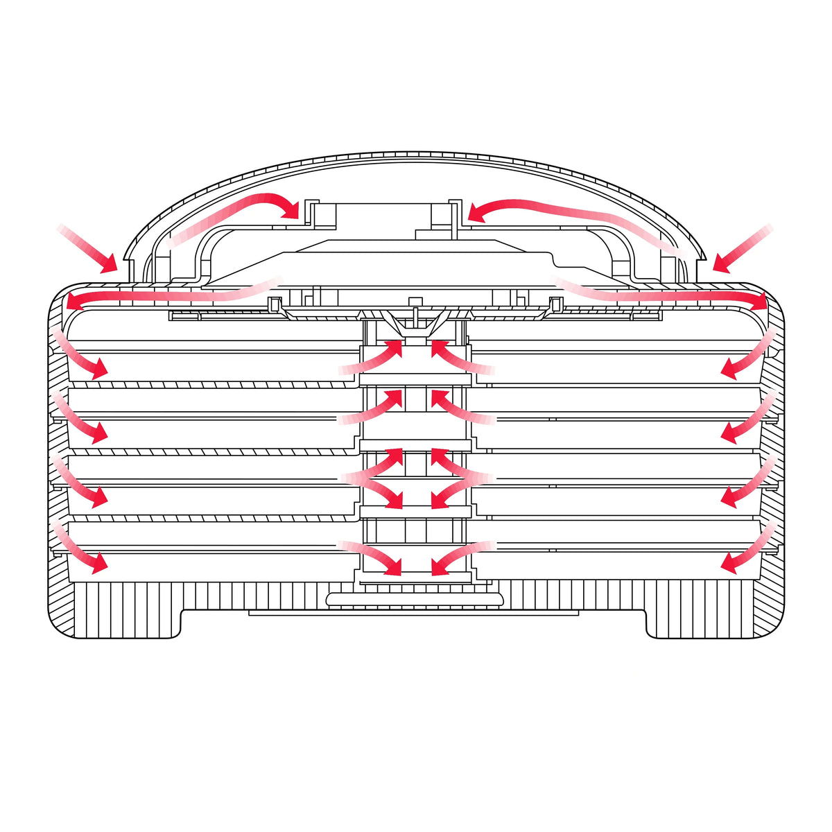 600W 5-Tray Food Dehydrator D4809