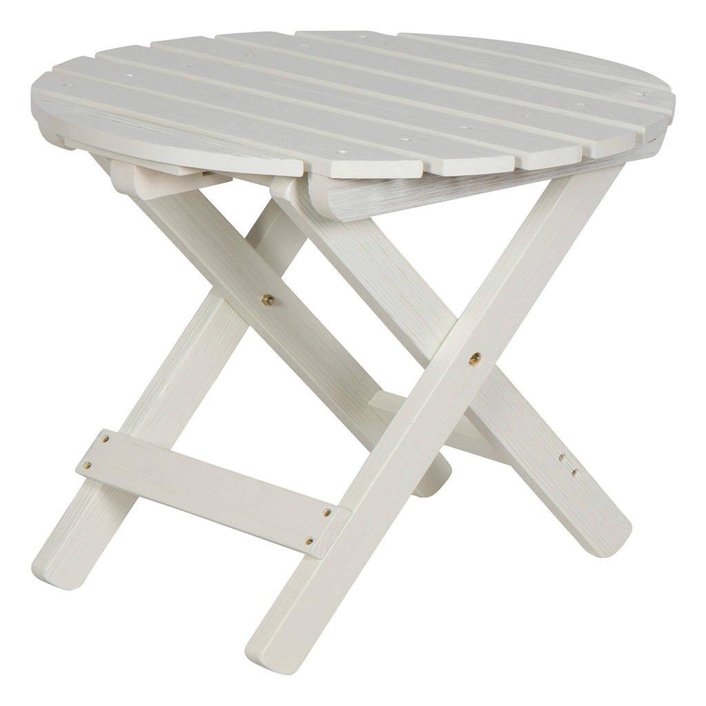 Eggshell White Adirondack Round Folding Table M609