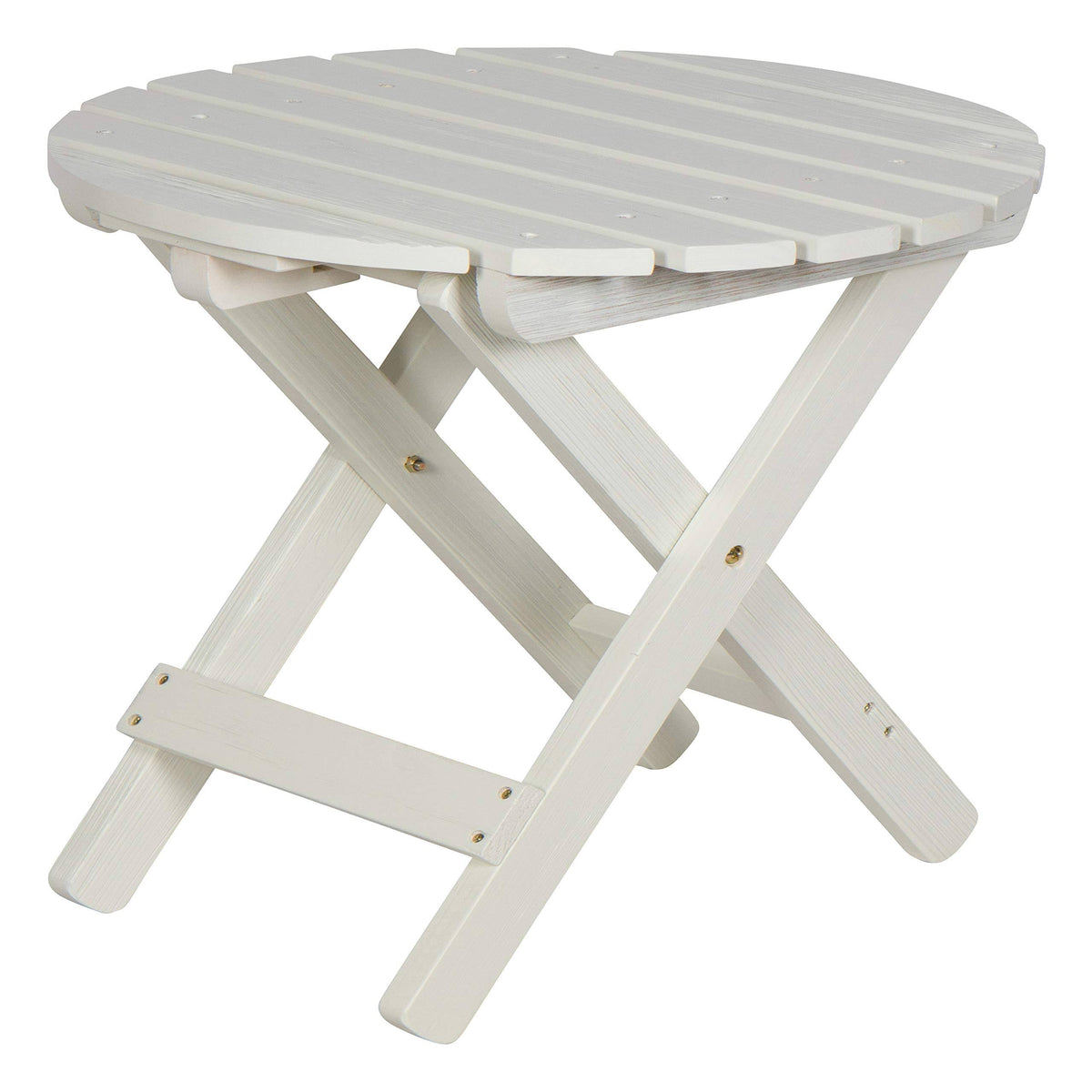Eggshell White Adirondack Round Folding Table M609