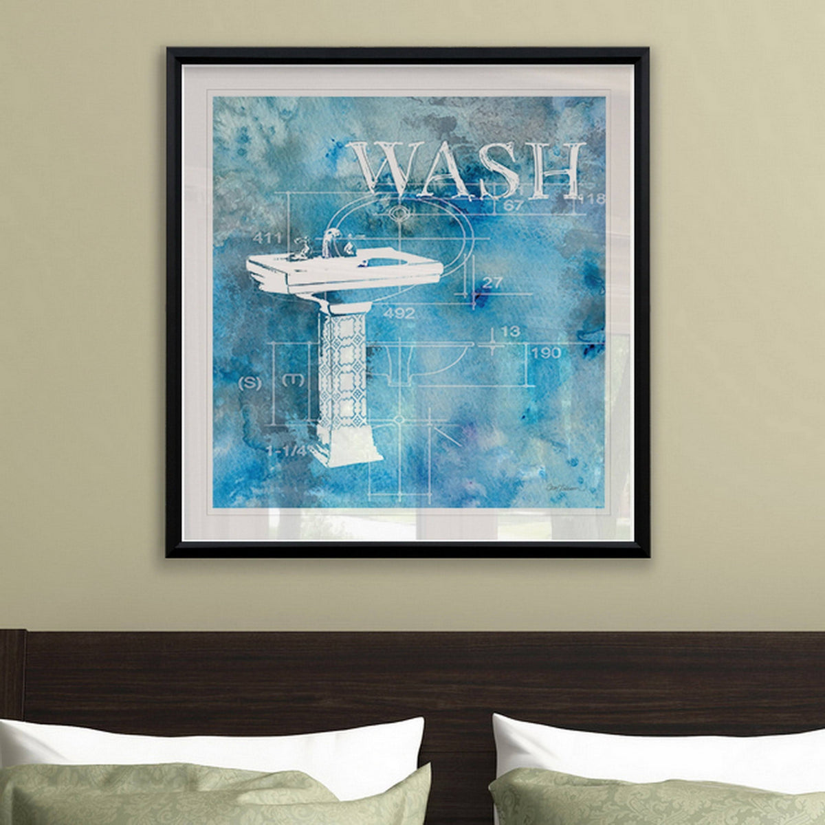 Framed Giclee Print 16x16 V10355