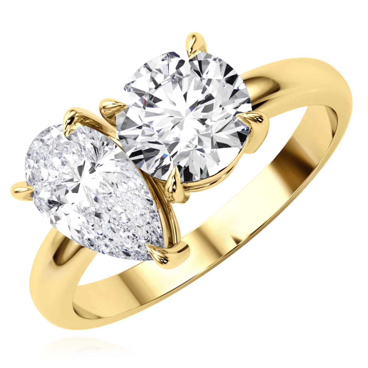 18K Yellow Gold Engagement Ring O8230