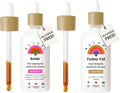 Alcohol Free Mushroom Bundle, Reishi Mushroom Extract + Turkey Tail Mushroom Tincture, Vegan Liquid Mushroom Supplements D33650