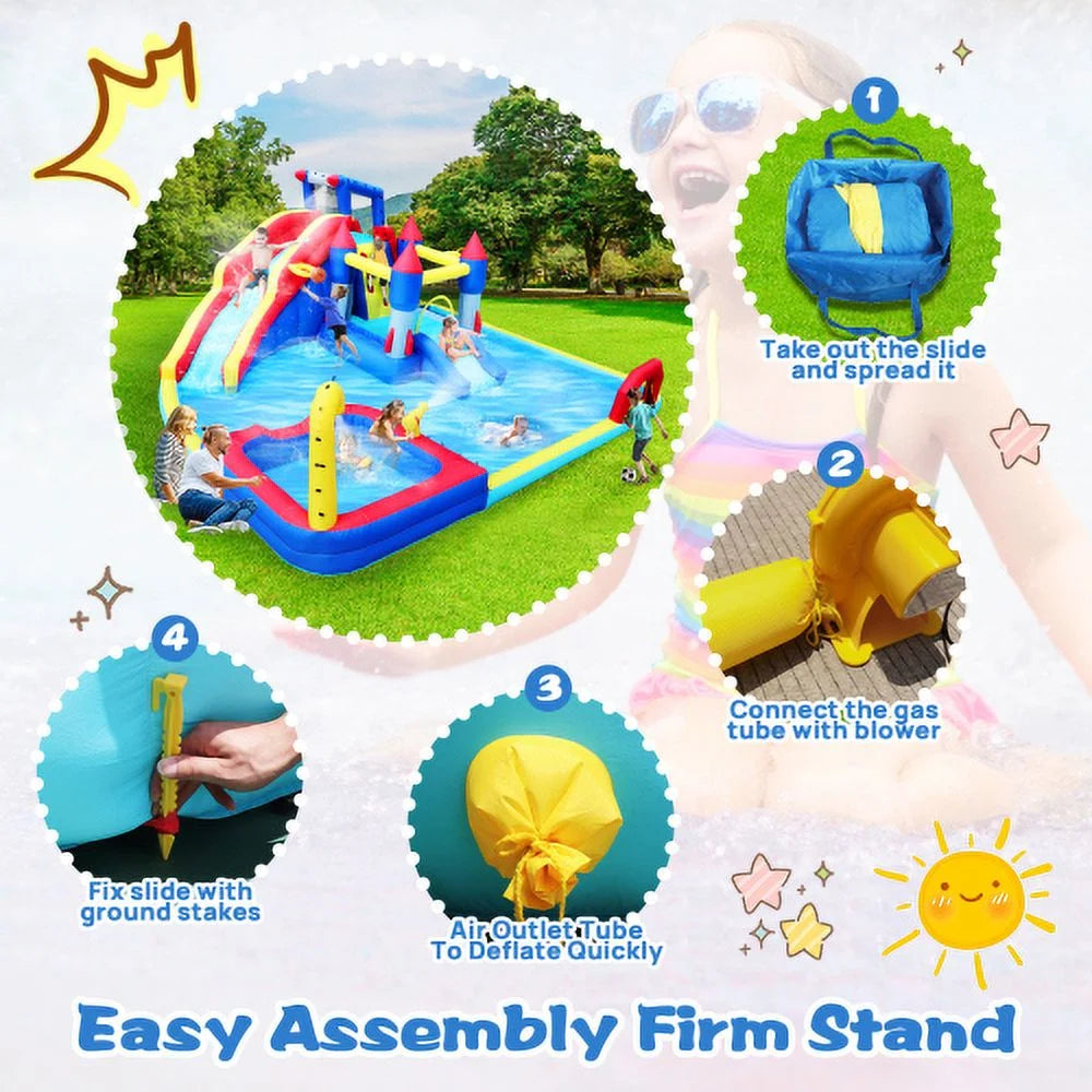 10 in1 Inflatable Water Park with Splash Pool I786069