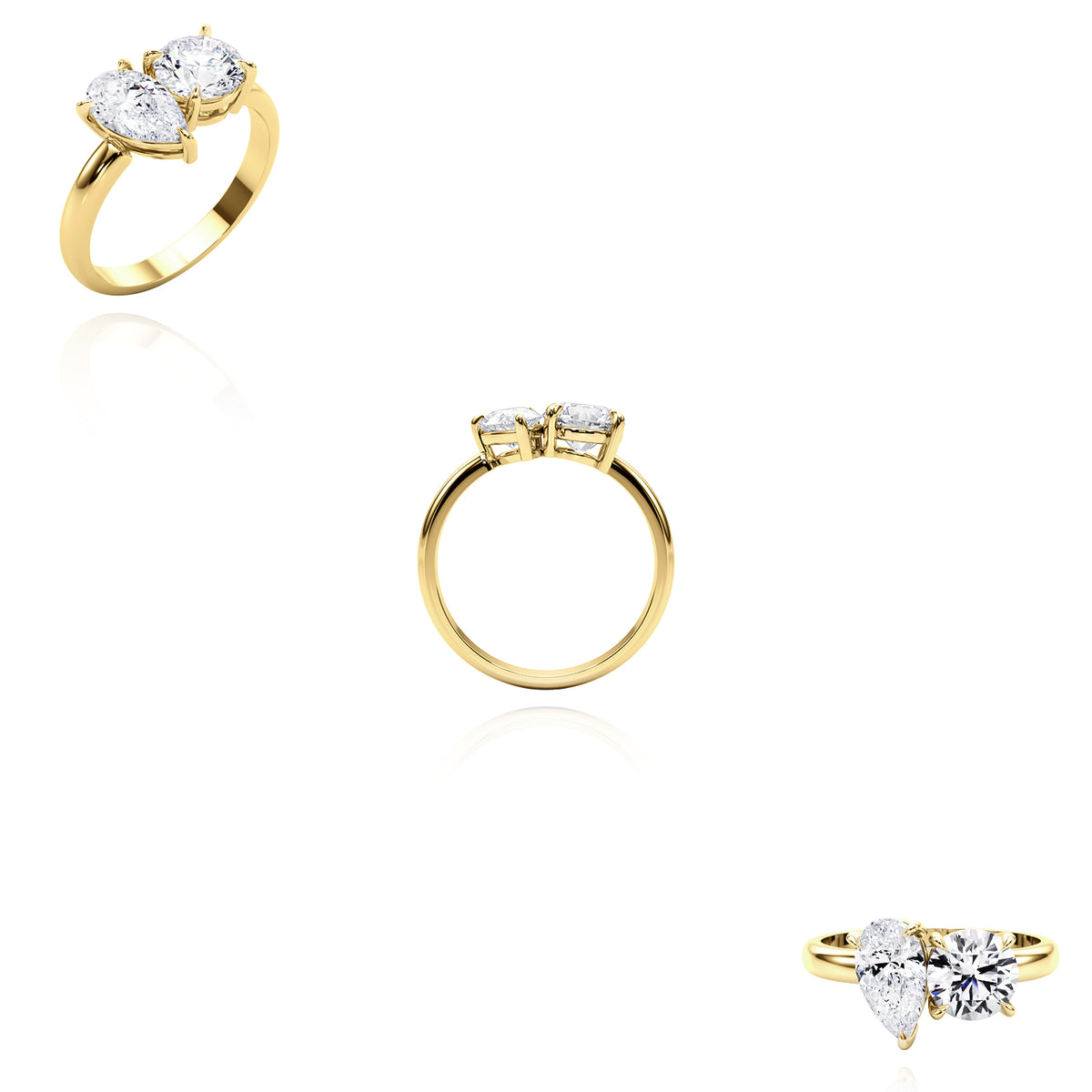 18K Yellow Gold Engagement Ring O8230